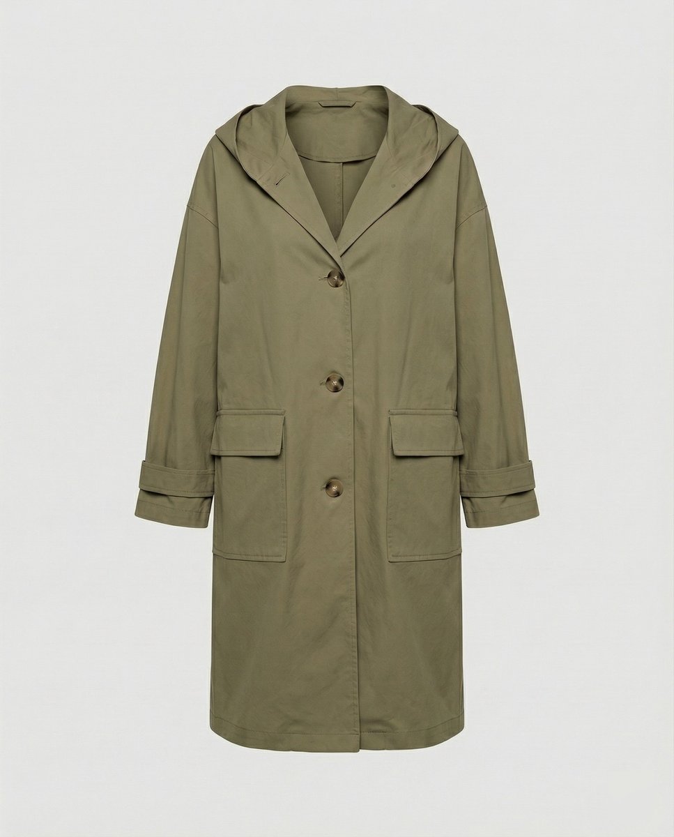 Josephine | Long Waterproof Windproof Hooded Trench Coat