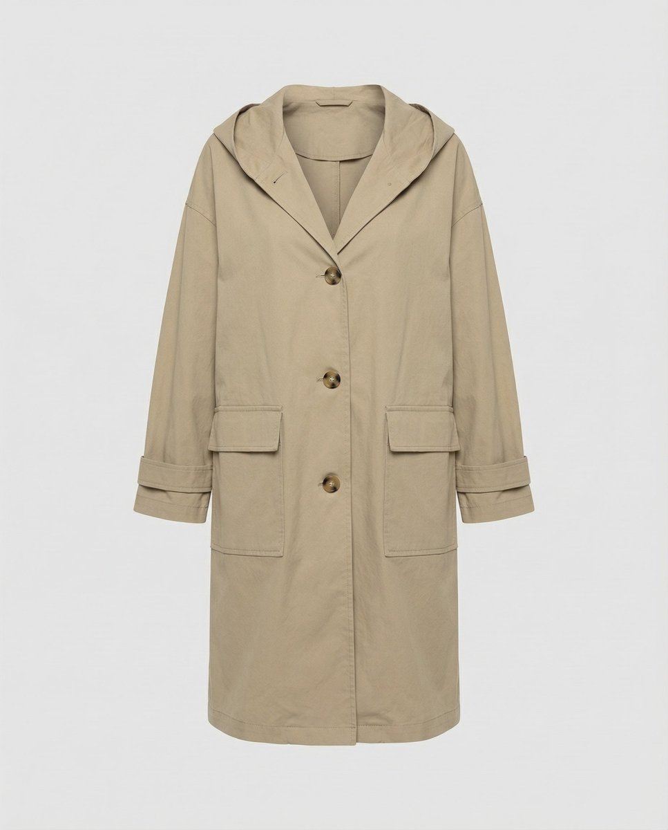 Josephine | Long Waterproof Windproof Hooded Trench Coat