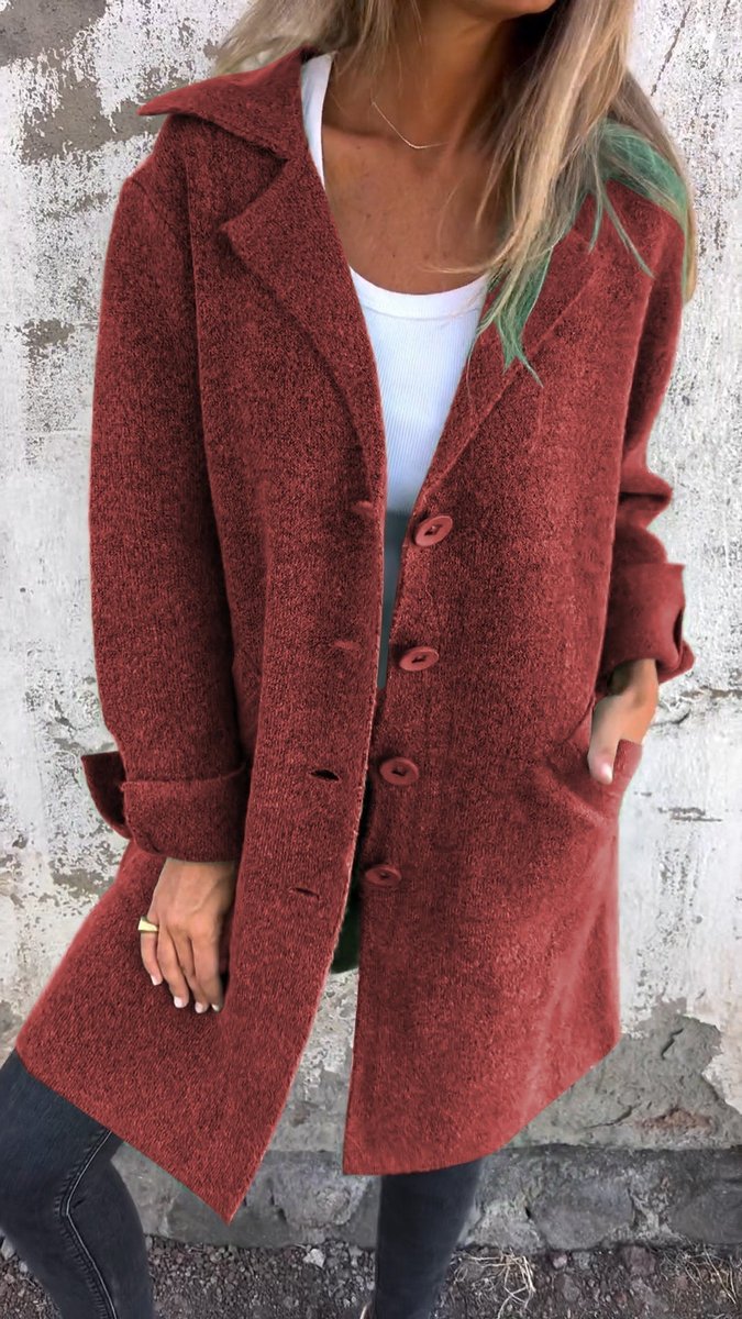 Kitty | Longline Button-Up Oversized Plus Size Winter Coat