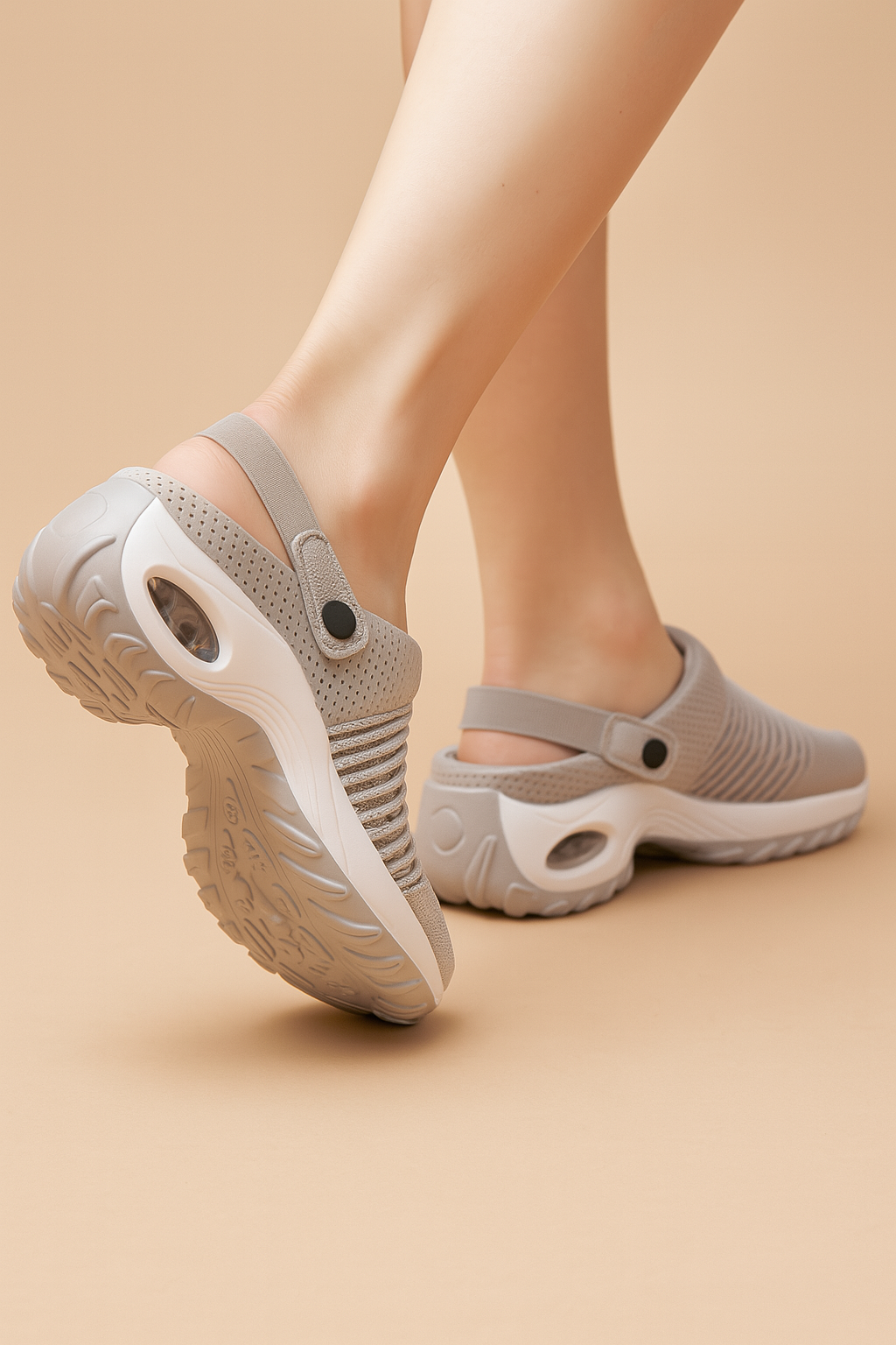 Women's Mesh Clogs with Adjustable Slip-On Strap and Cushioned Sole