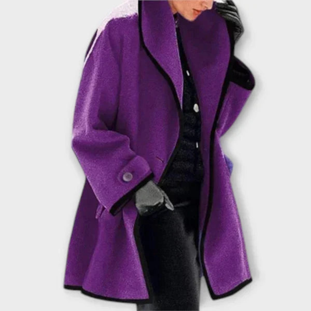 Gwendolyn | Oversized Wool-Blend Swing Winter Coat