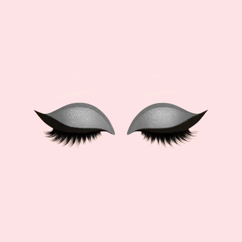 Women's Reusable Self-Adhesive Eyeliner Stickers with False Lashes and Eyeshadow