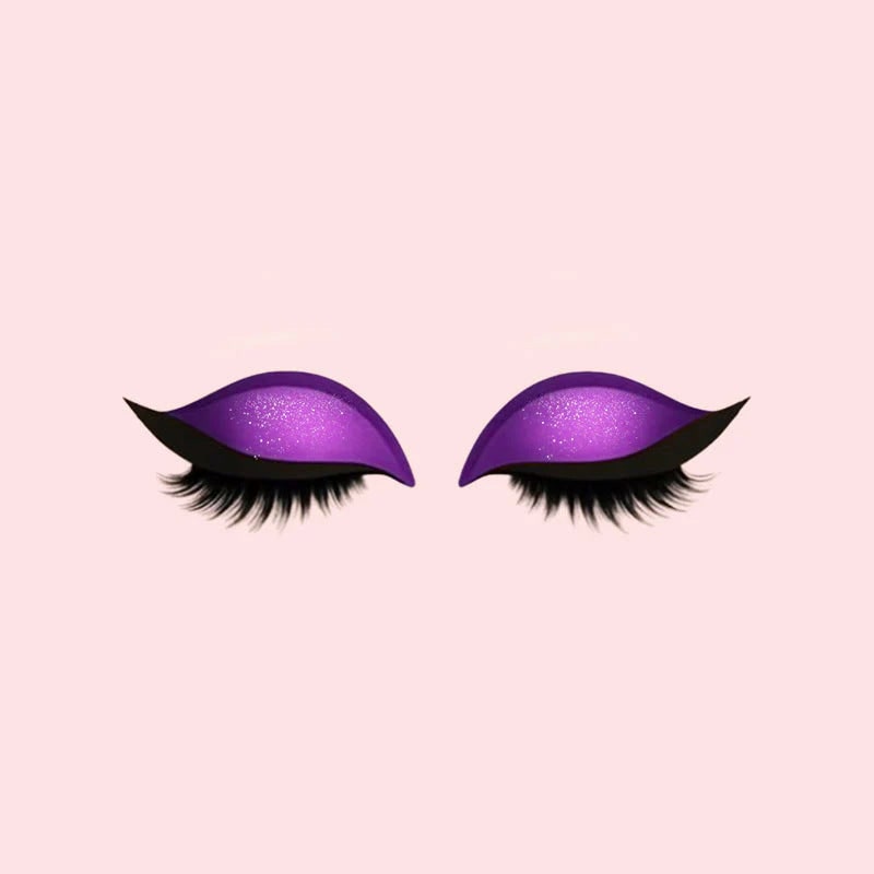 Women's Reusable Self-Adhesive Eyeliner Stickers with False Lashes and Eyeshadow