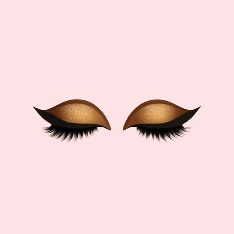 Women's Reusable Self-Adhesive Eyeliner Stickers with False Lashes and Eyeshadow