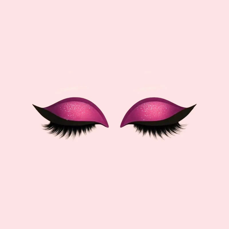 Women's Reusable Self-Adhesive Eyeliner Stickers with False Lashes and Eyeshadow