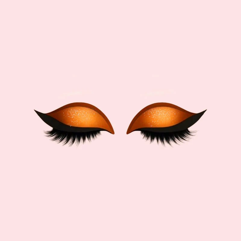 Women's Reusable Self-Adhesive Eyeliner Stickers with False Lashes and Eyeshadow