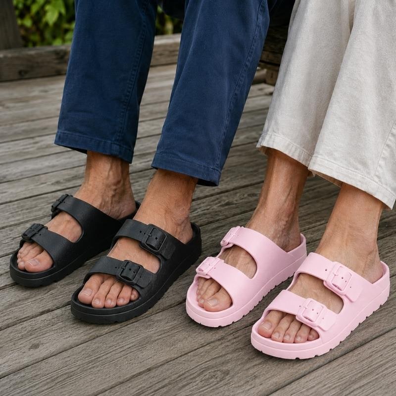 Women's Slide Sandals with Eva Foam Platform and Arch Support