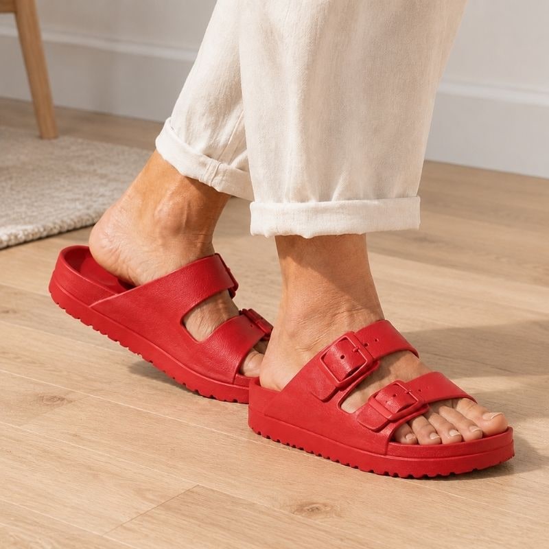 Women's Slide Sandals with Eva Foam Platform and Arch Support