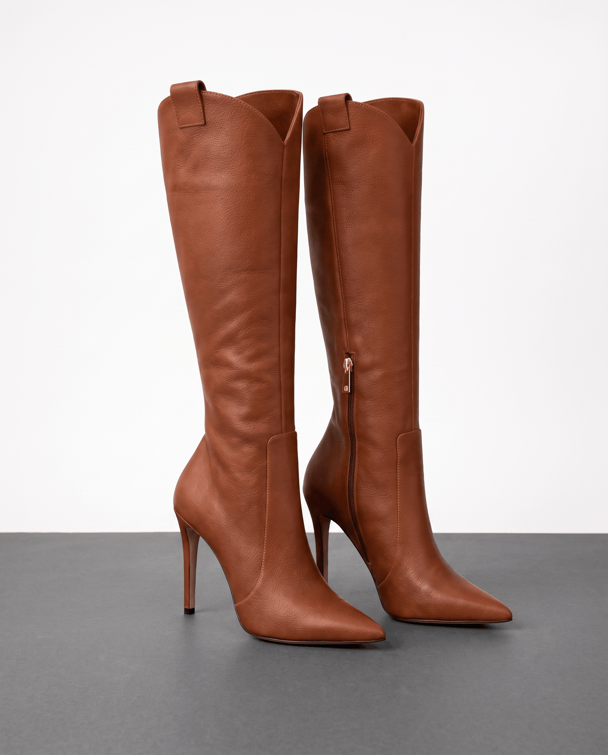 Stiletto Knee-High Boots for Women – Pointed-Toe, Side Zip & Slim Fit | Crissa