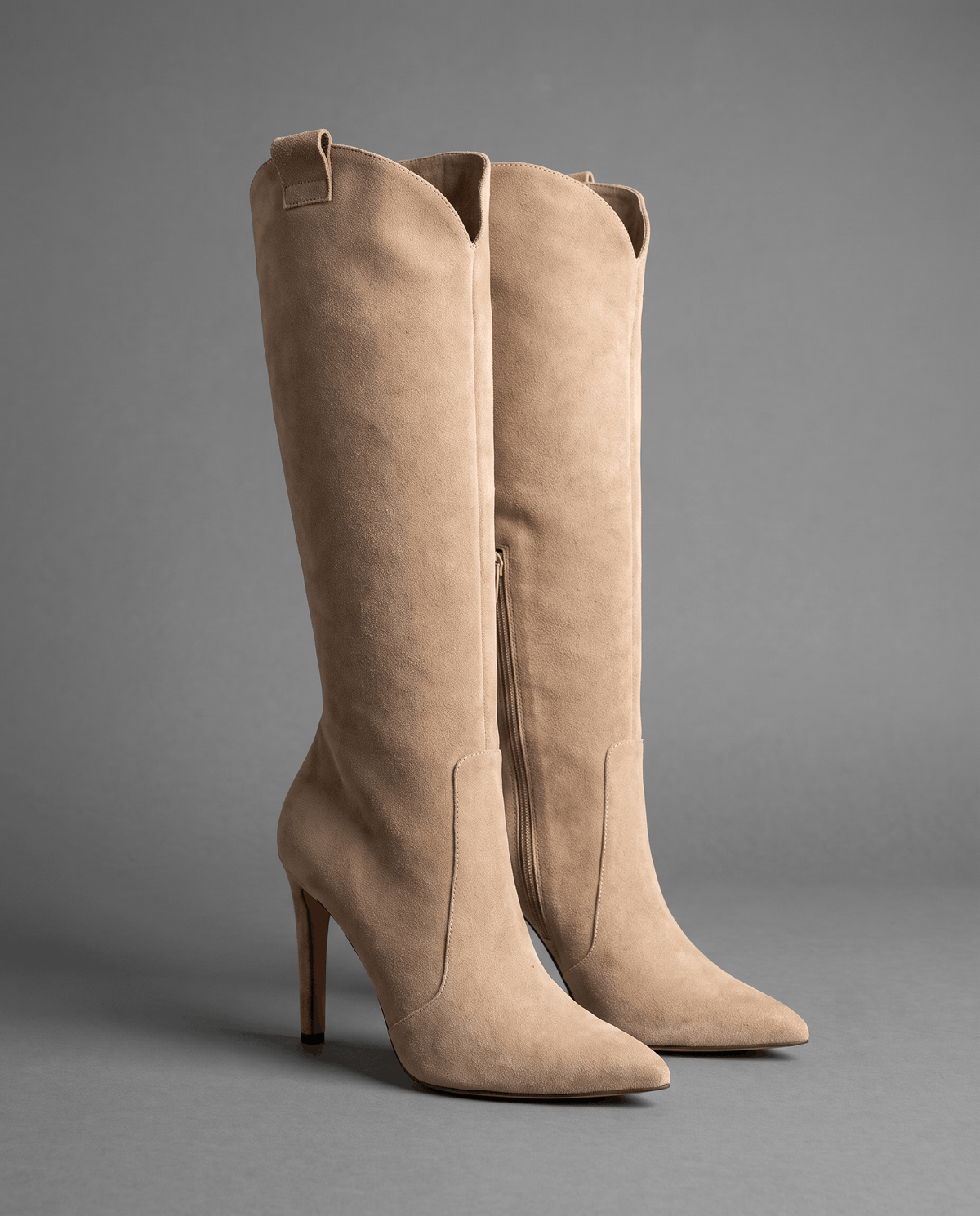 Stiletto Knee-High Boots for Women – Pointed-Toe, Side Zip & Slim Fit | Crissa