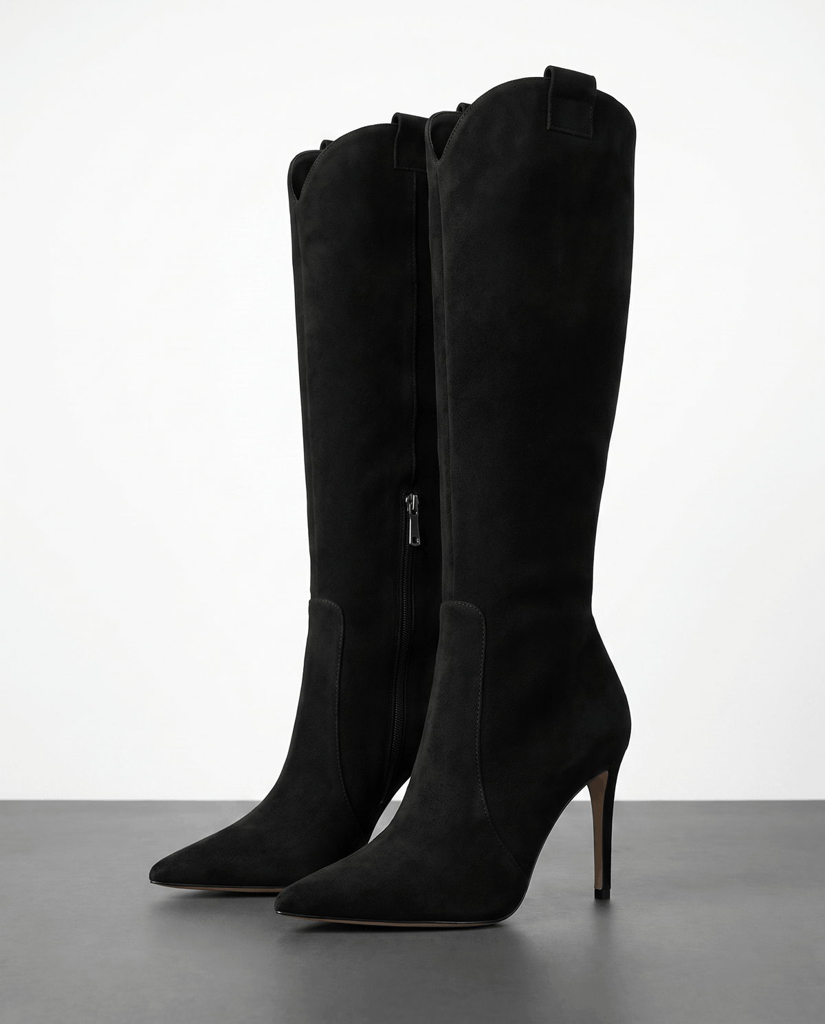 Stiletto Knee-High Boots for Women – Pointed-Toe, Side Zip & Slim Fit | Crissa