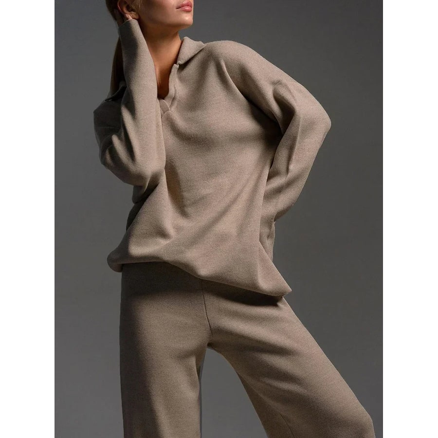 Women's Two Piece Loungewear Set with Oversized Hoodie and Sweatpants