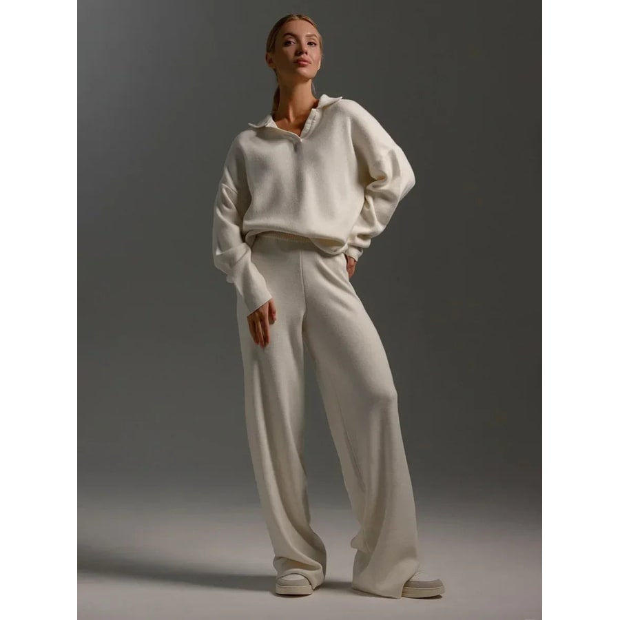 Women's Two Piece Loungewear Set with Oversized Hoodie and Sweatpants