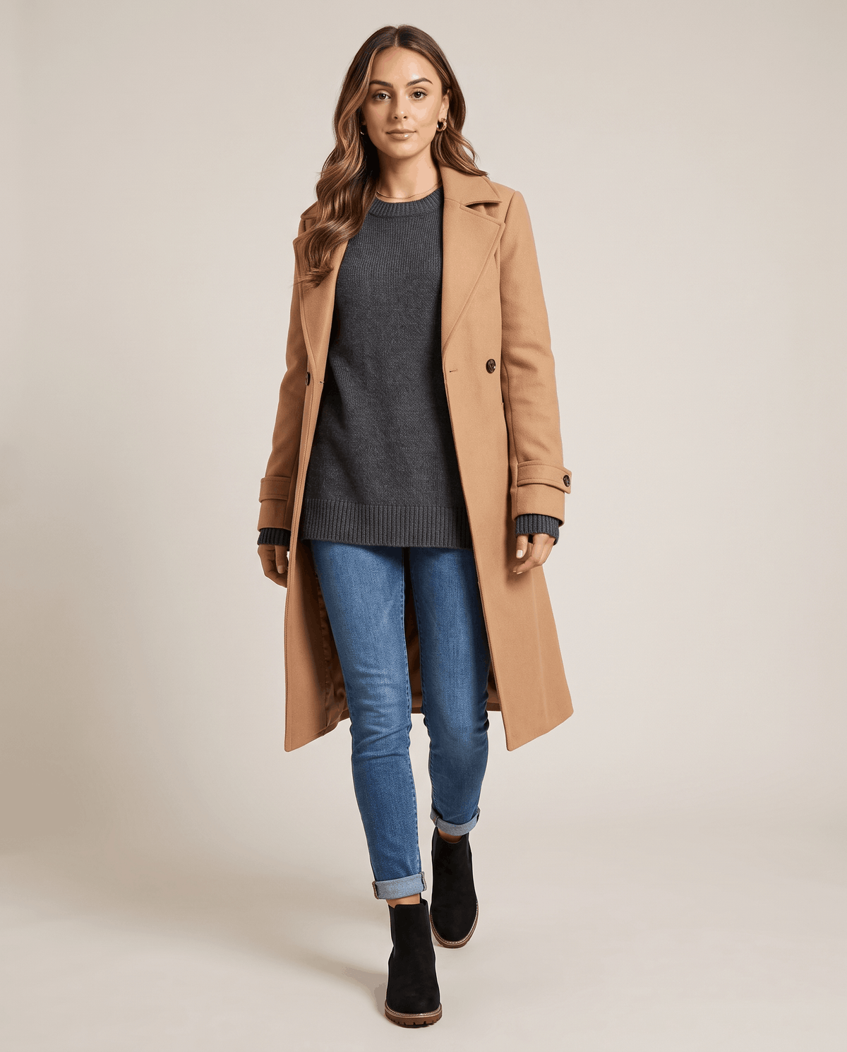 Vegan Suede Lug Sole Chelsea Boots for Women – Block Heel & Welt Trim | Lena