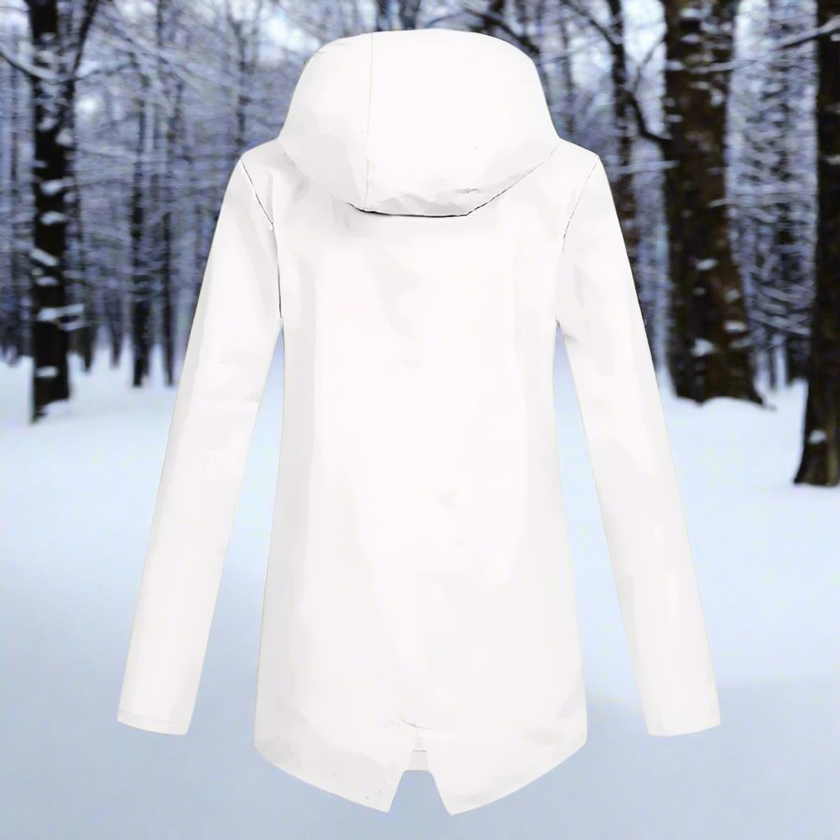 Edith | Waterproof Hooded Zip-Up Adjustable Cuffs Rain Jacket