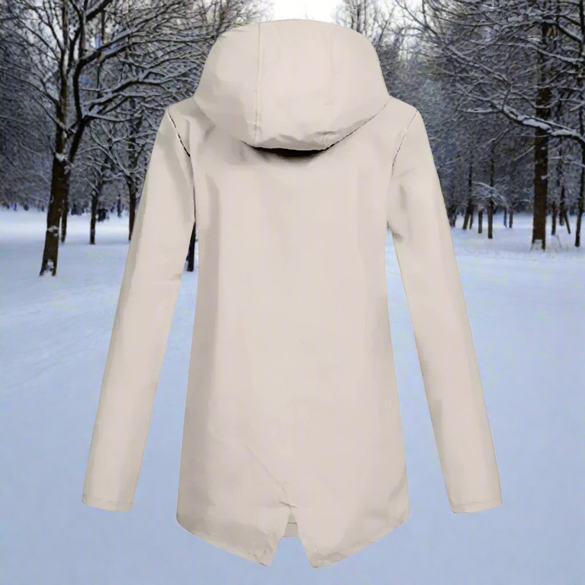 Edith | Waterproof Hooded Zip-Up Adjustable Cuffs Rain Jacket