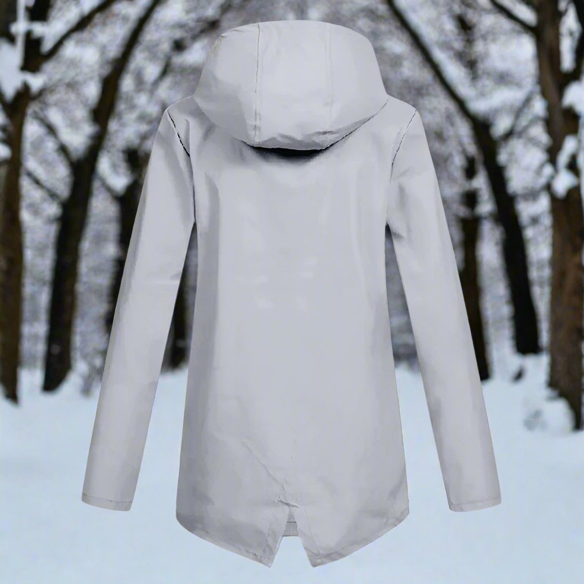 Edith | Waterproof Hooded Zip-Up Adjustable Cuffs Rain Jacket