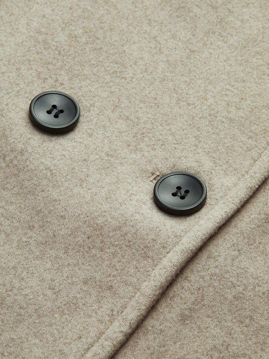 Cecily | Double-Breasted Stand Collar Pea Winter Coat