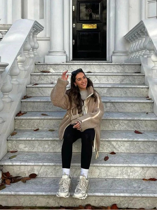 Women's Oversized Teddy Fleece Jacket