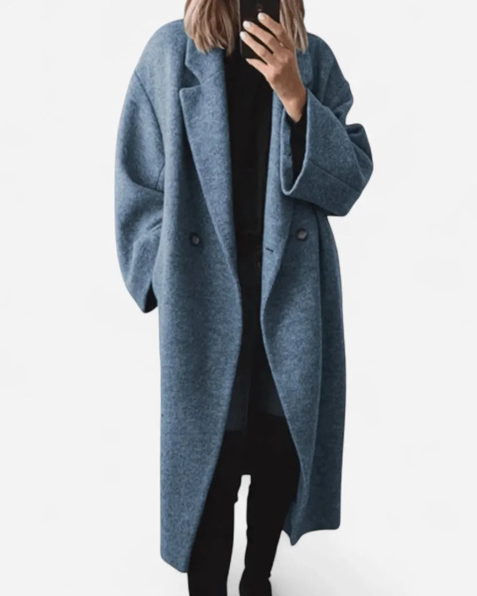 Wool Coat – Grey Oversized Longline
