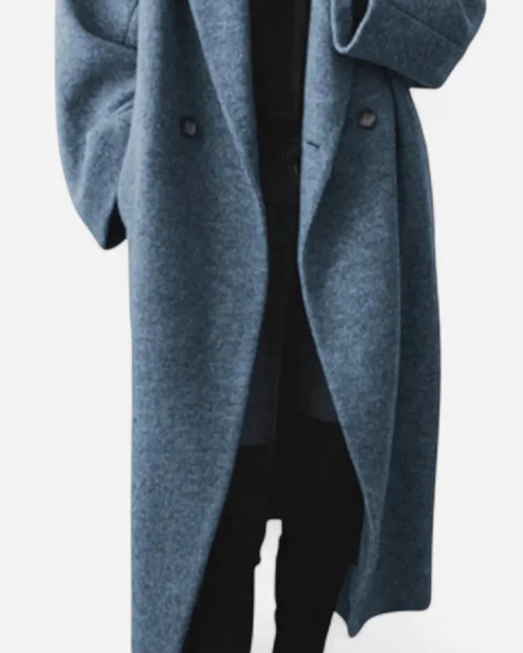 Wool Coat – Grey Oversized Longline