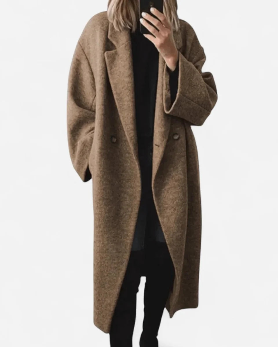 Wool Coat – Grey Oversized Longline