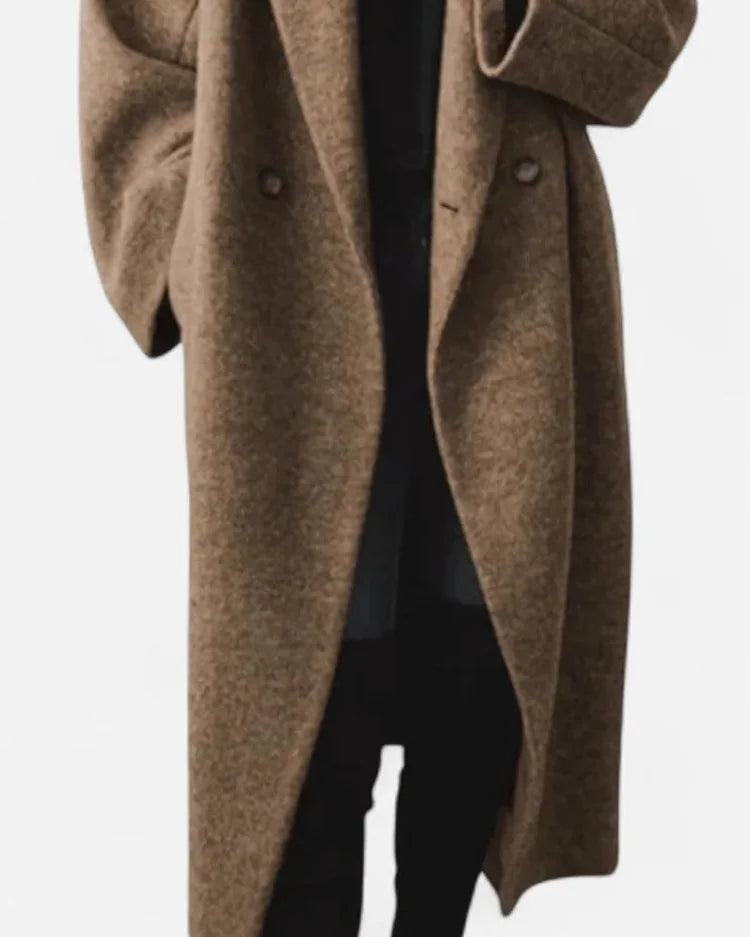 Wool Coat – Grey Oversized Longline