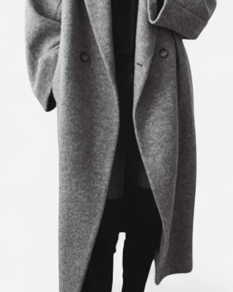 Wool Coat – Grey Oversized Longline