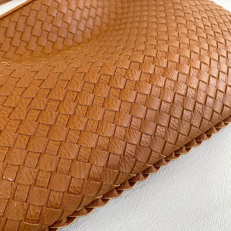 Woven Shoulder Bag | Durable & Spacious | Multiple Interior Pockets