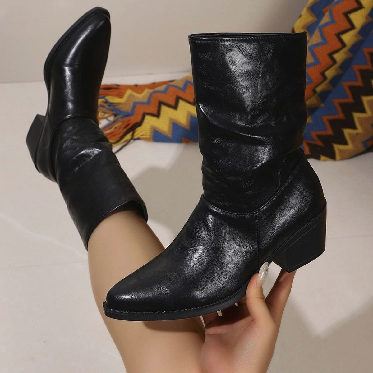 Wren - Women's Slouchy Block-Heel Boots