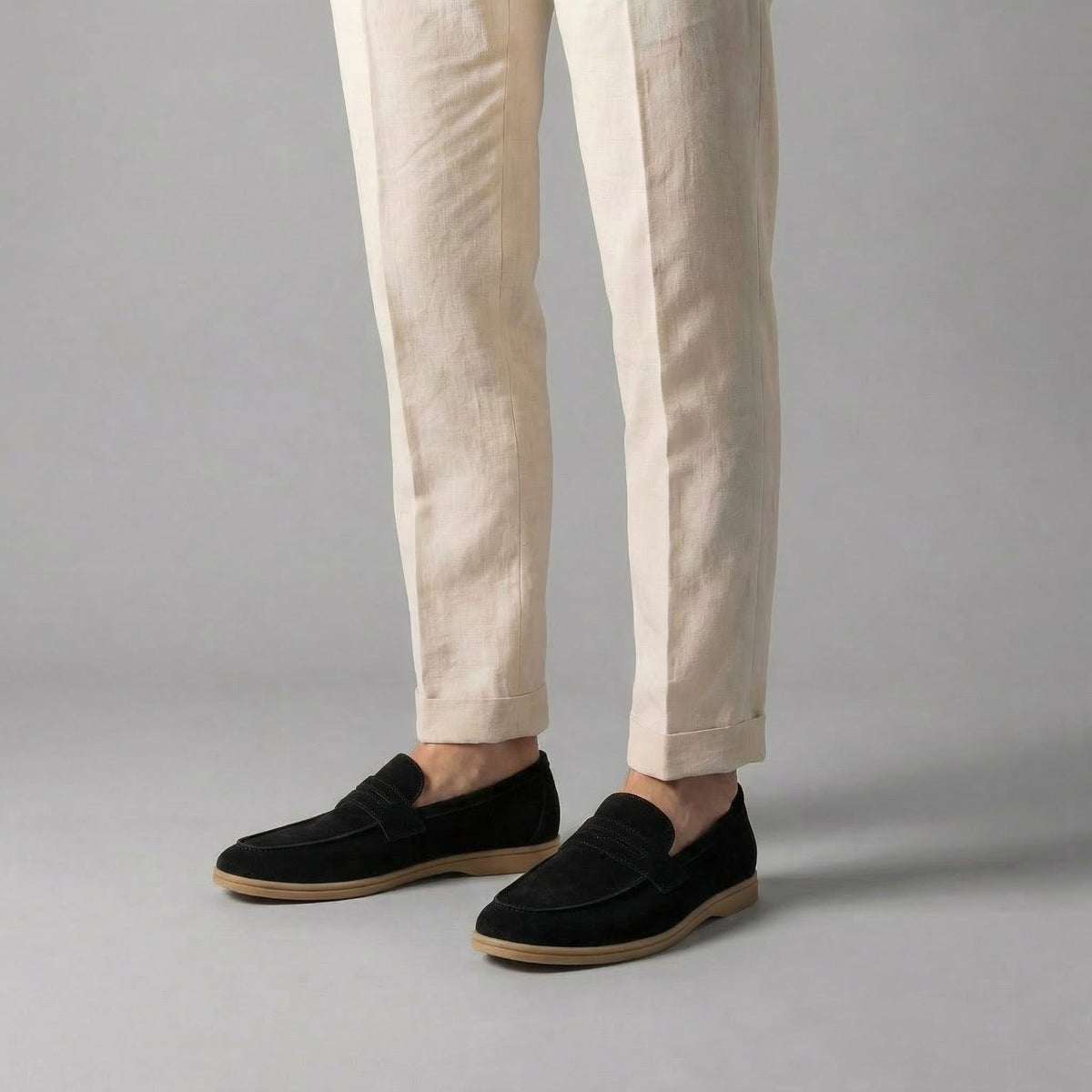 Yannick | Men's Suede Penny Loafers