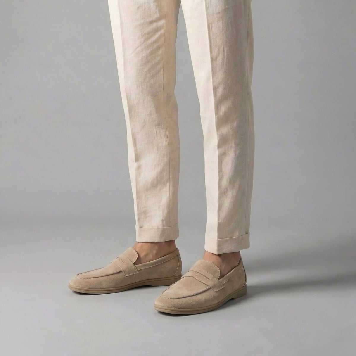 Yannick | Men's Suede Penny Loafers