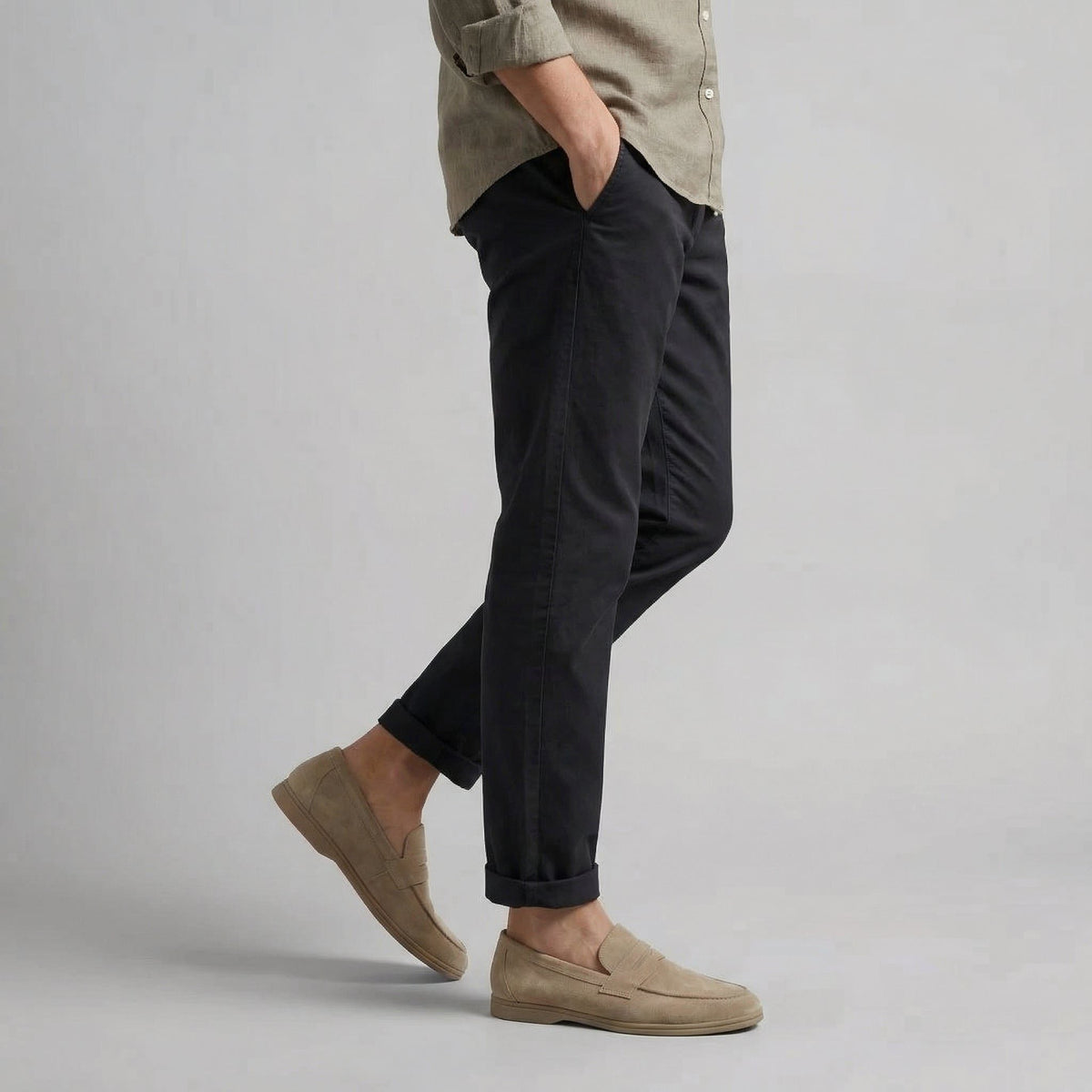 Yannick | Men's Suede Penny Loafers