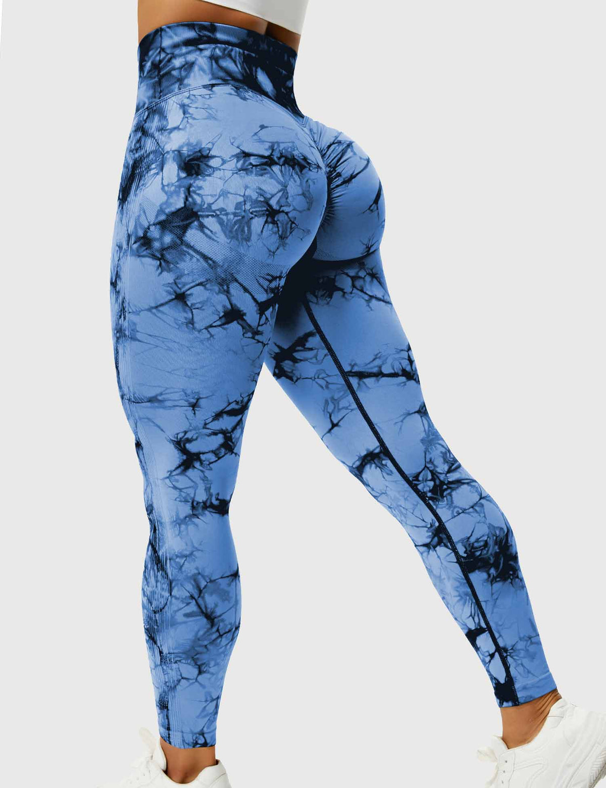 Women's High-Waist Scrunch Tie-Dye Gym Leggings