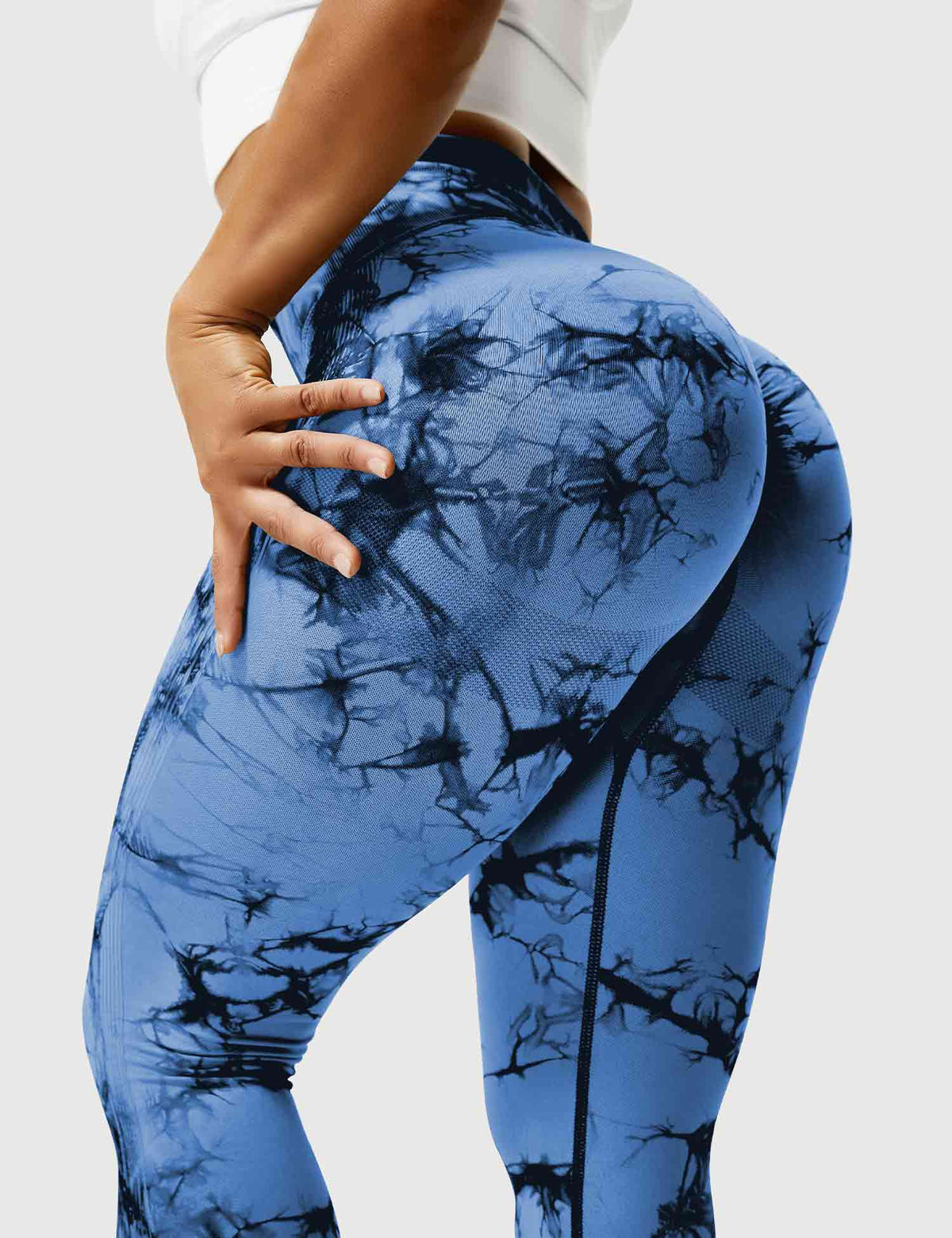 Women's High-Waist Scrunch Tie-Dye Gym Leggings