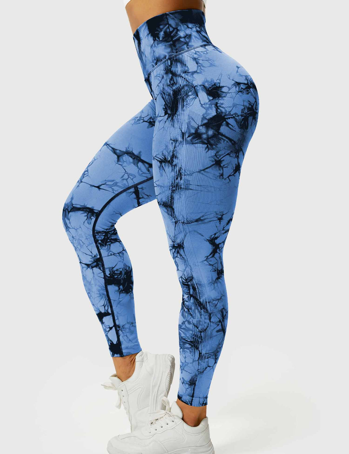 Women's High-Waist Scrunch Tie-Dye Gym Leggings