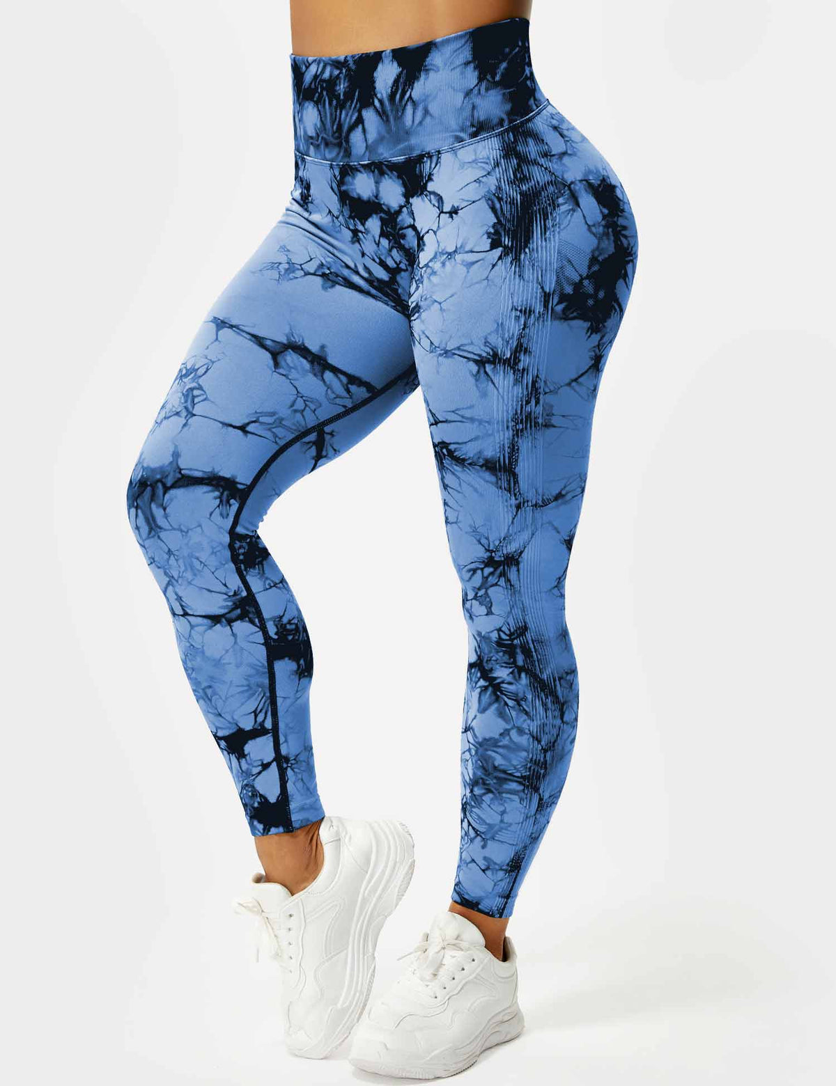 Women's High-Waist Scrunch Tie-Dye Gym Leggings