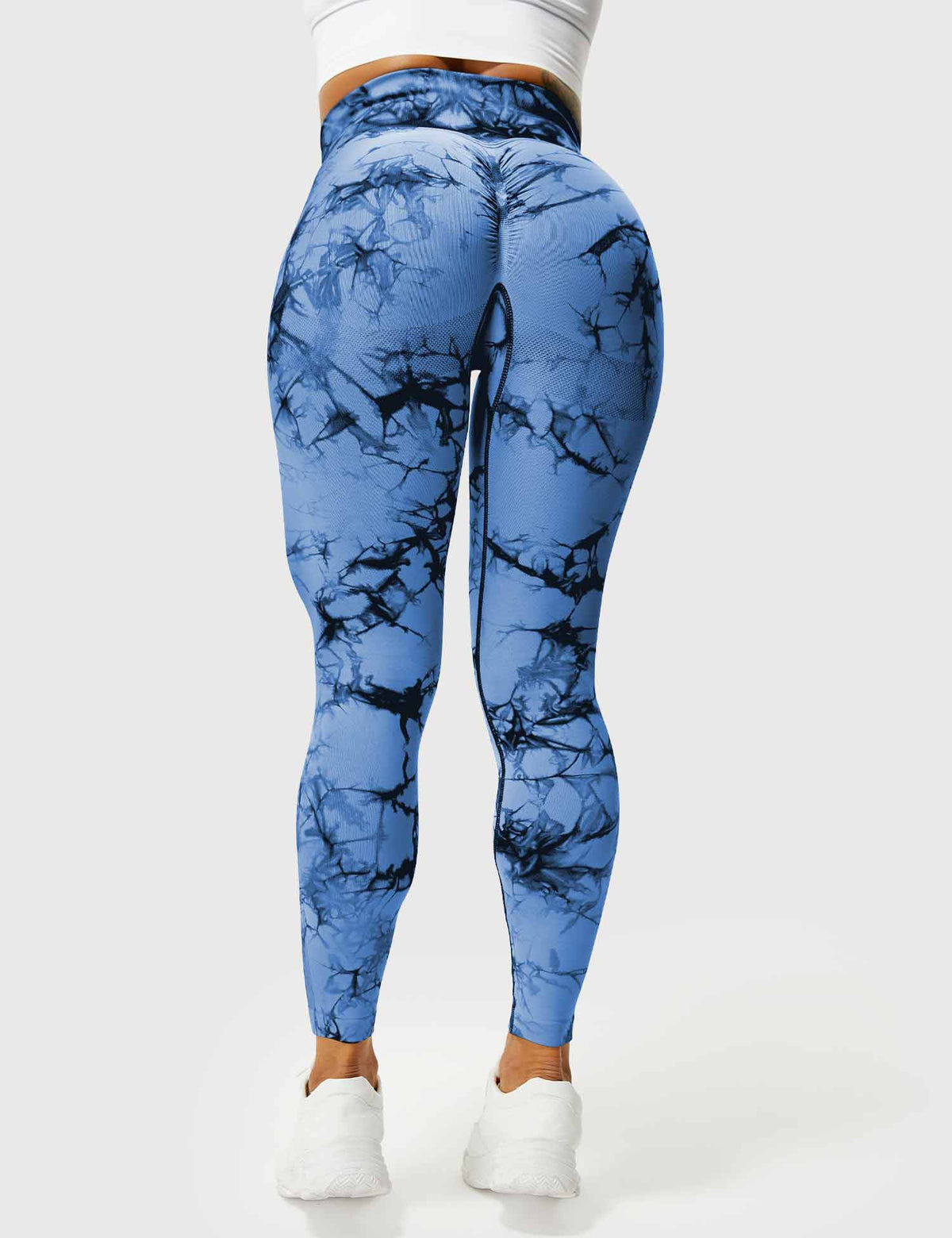 Women's High-Waist Scrunch Tie-Dye Gym Leggings
