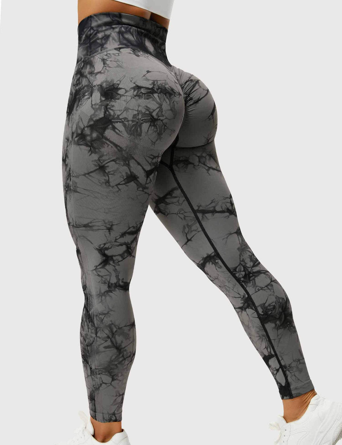 Women's High-Waist Scrunch Tie-Dye Gym Leggings