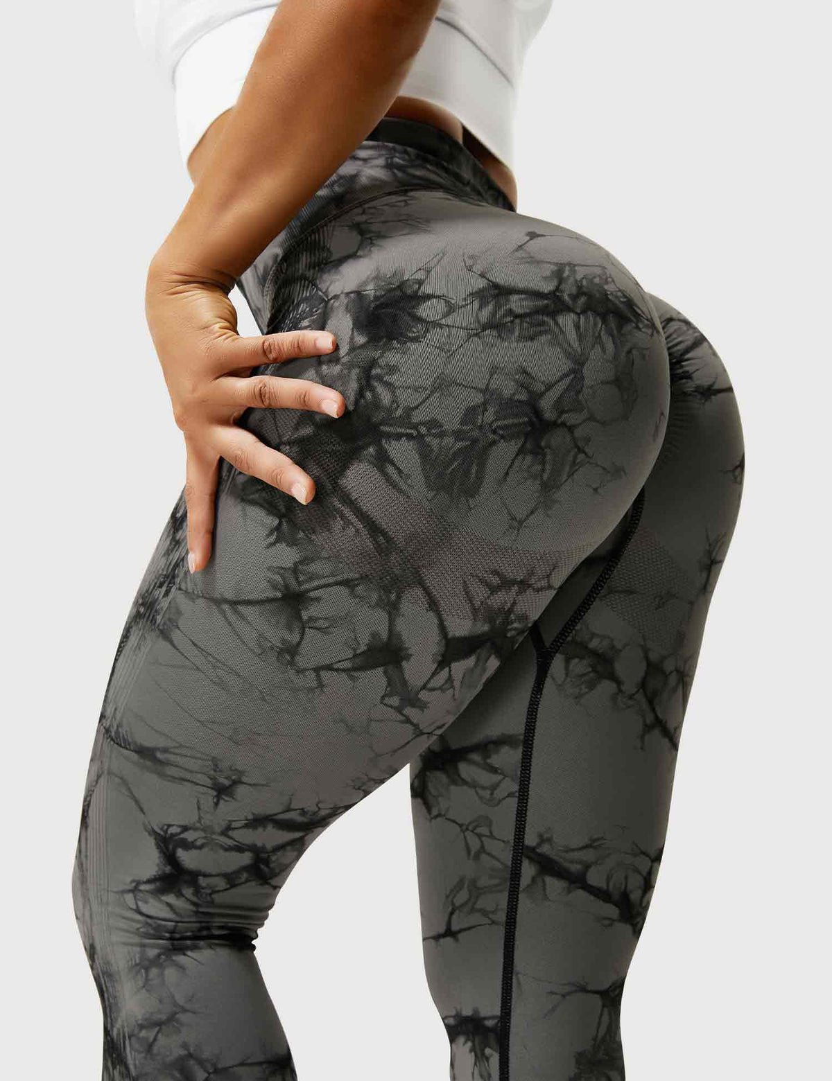 Women's High-Waist Scrunch Tie-Dye Gym Leggings