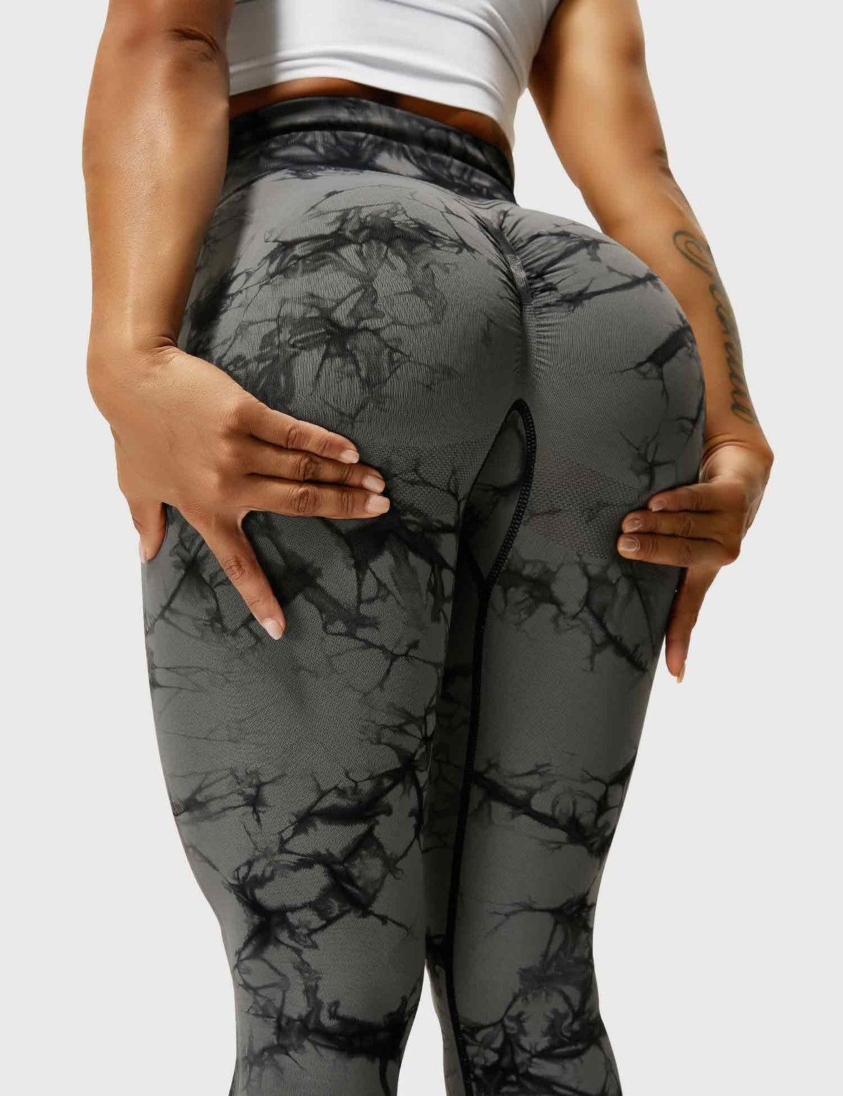 Women's High-Waist Scrunch Tie-Dye Gym Leggings