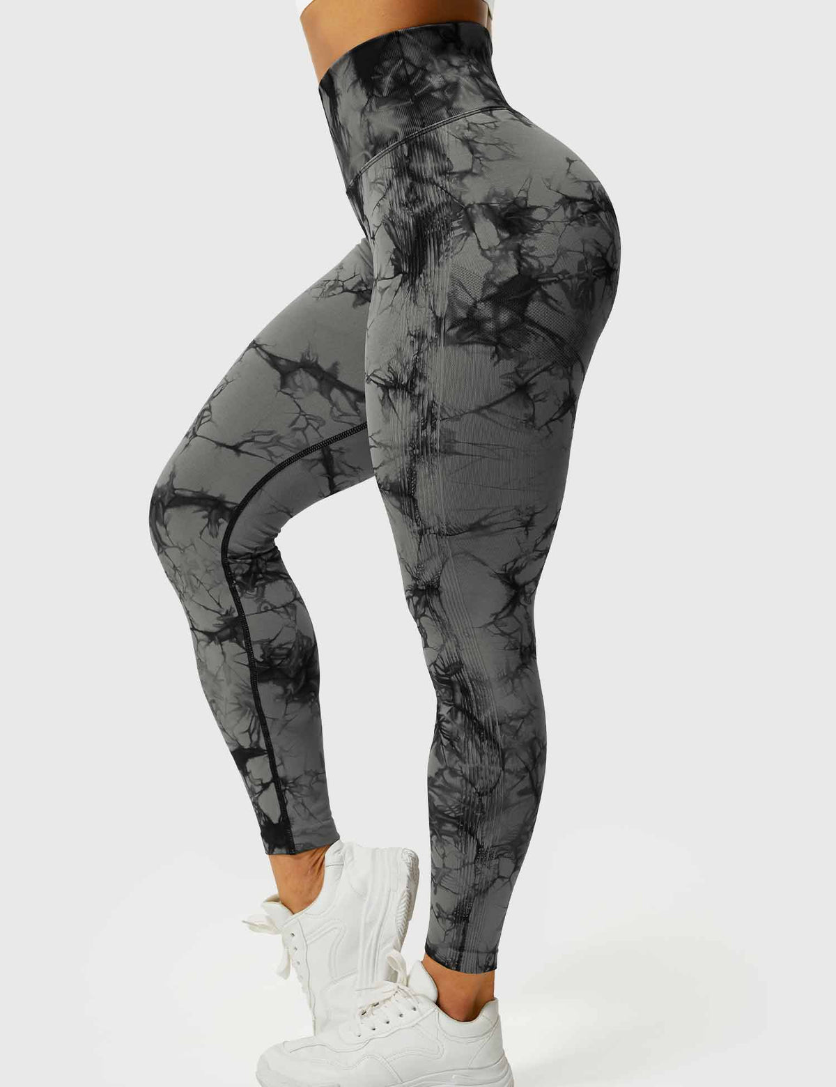 Women's High-Waist Scrunch Tie-Dye Gym Leggings