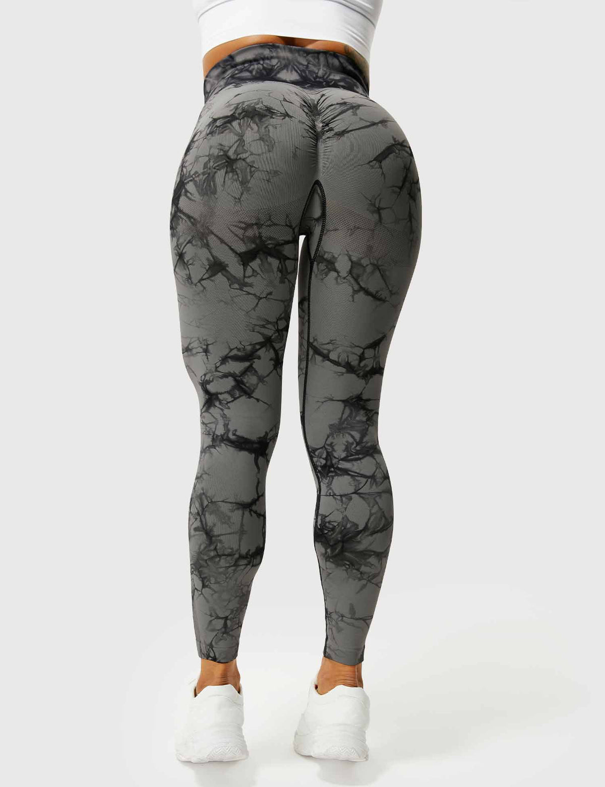 Women's High-Waist Scrunch Tie-Dye Gym Leggings