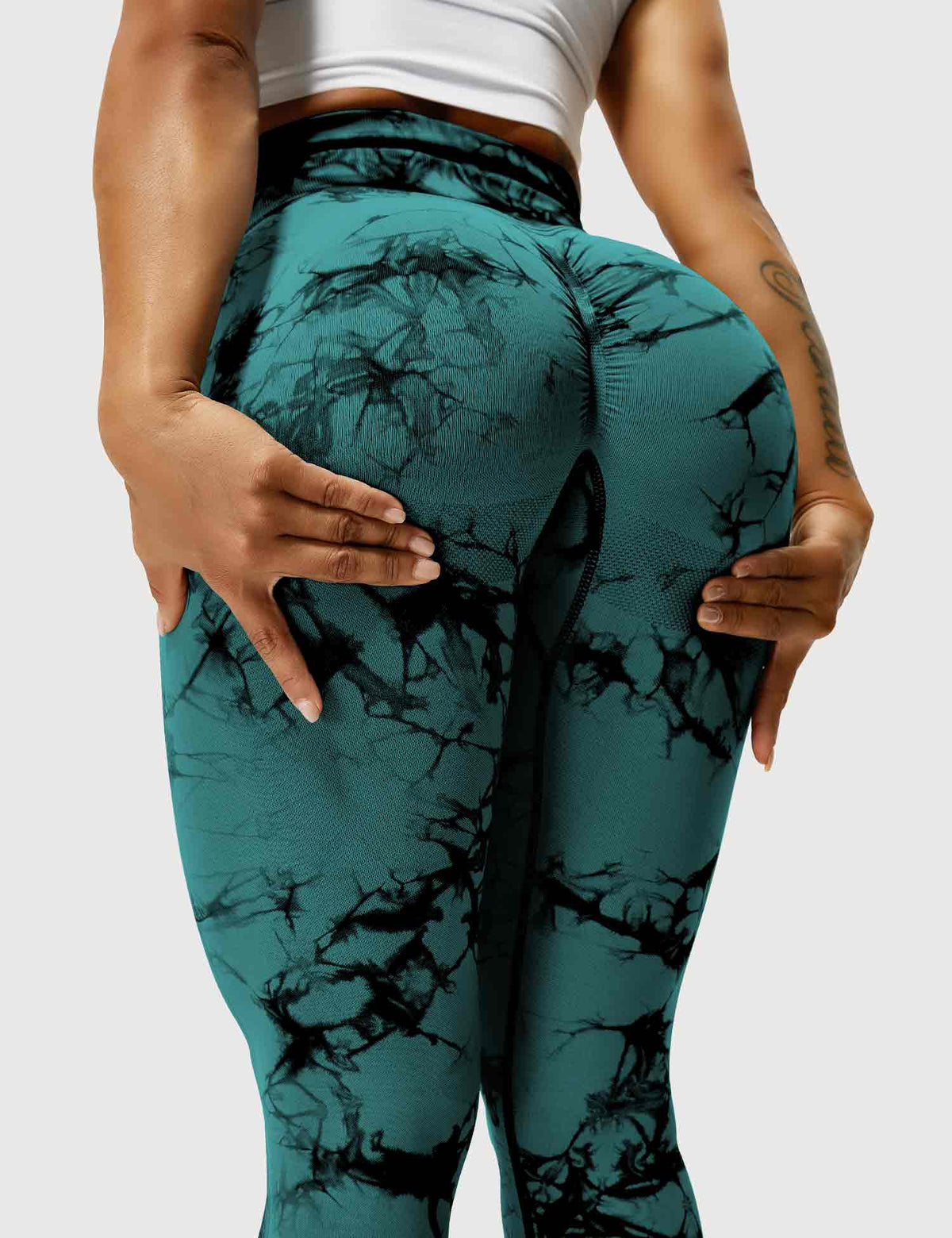 Women's High-Waist Scrunch Tie-Dye Gym Leggings