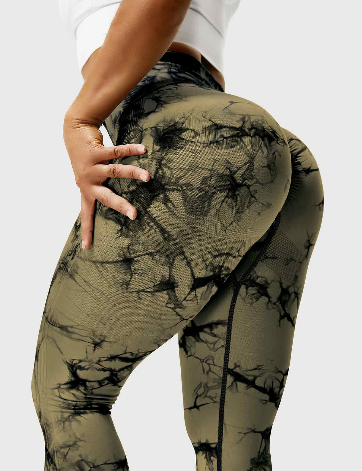 Women's High-Waist Scrunch Tie-Dye Gym Leggings