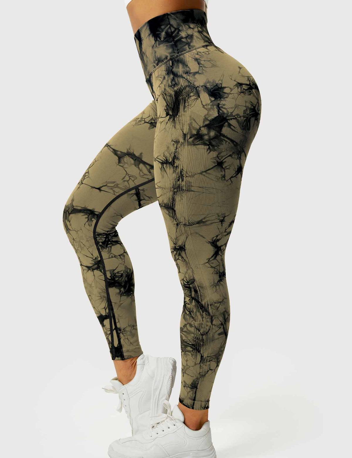 Women's High-Waist Scrunch Tie-Dye Gym Leggings
