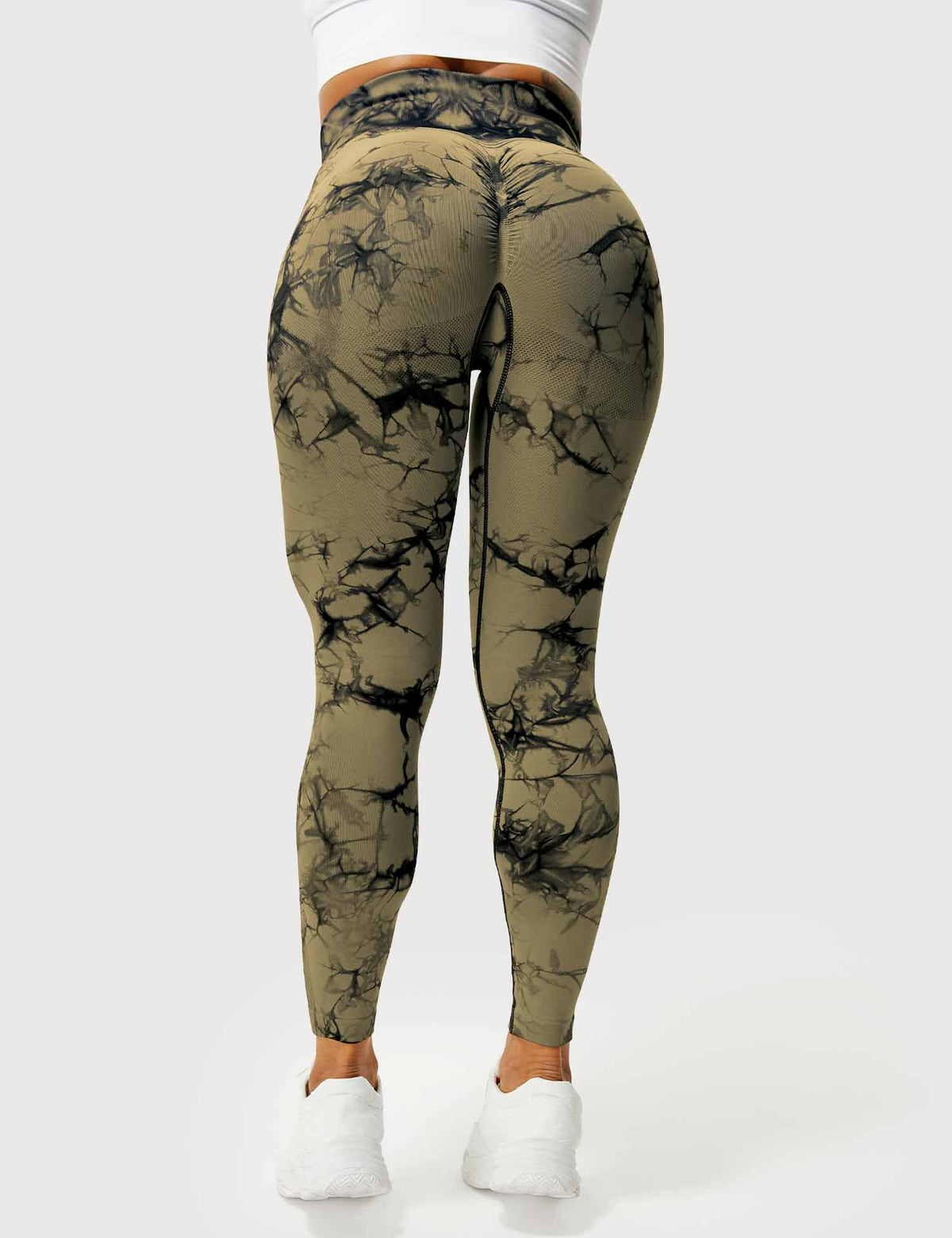 Women's High-Waist Scrunch Tie-Dye Gym Leggings