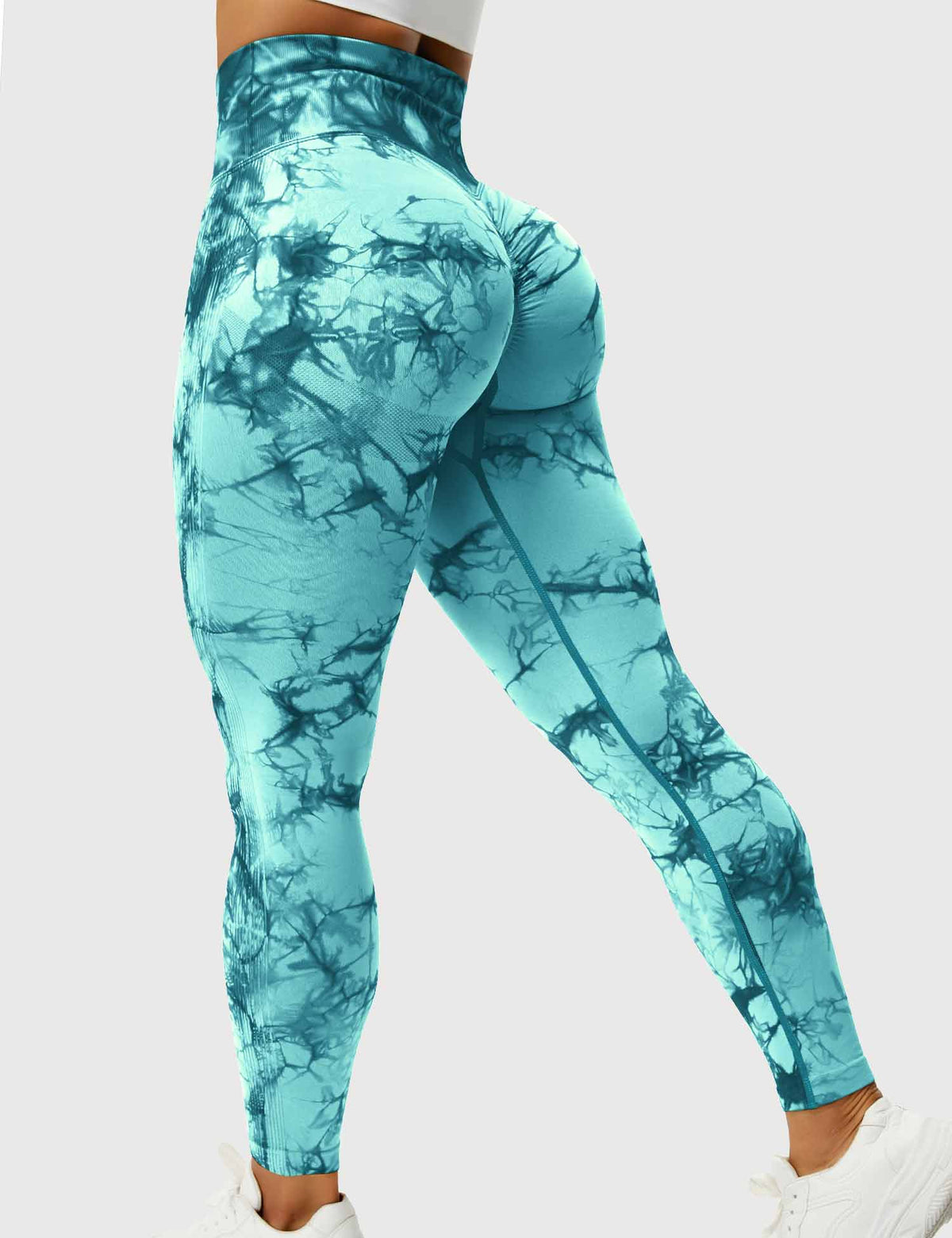 Women's High-Waist Scrunch Tie-Dye Gym Leggings