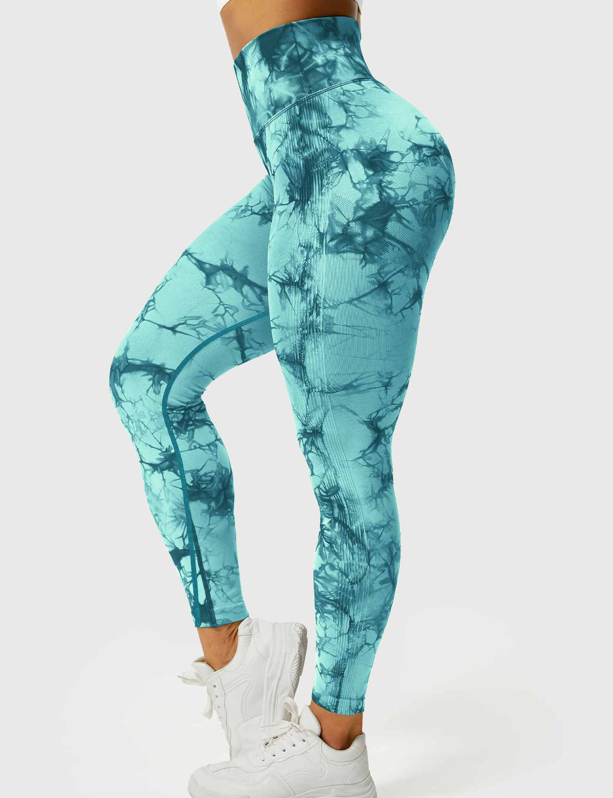 Women's High-Waist Scrunch Tie-Dye Gym Leggings