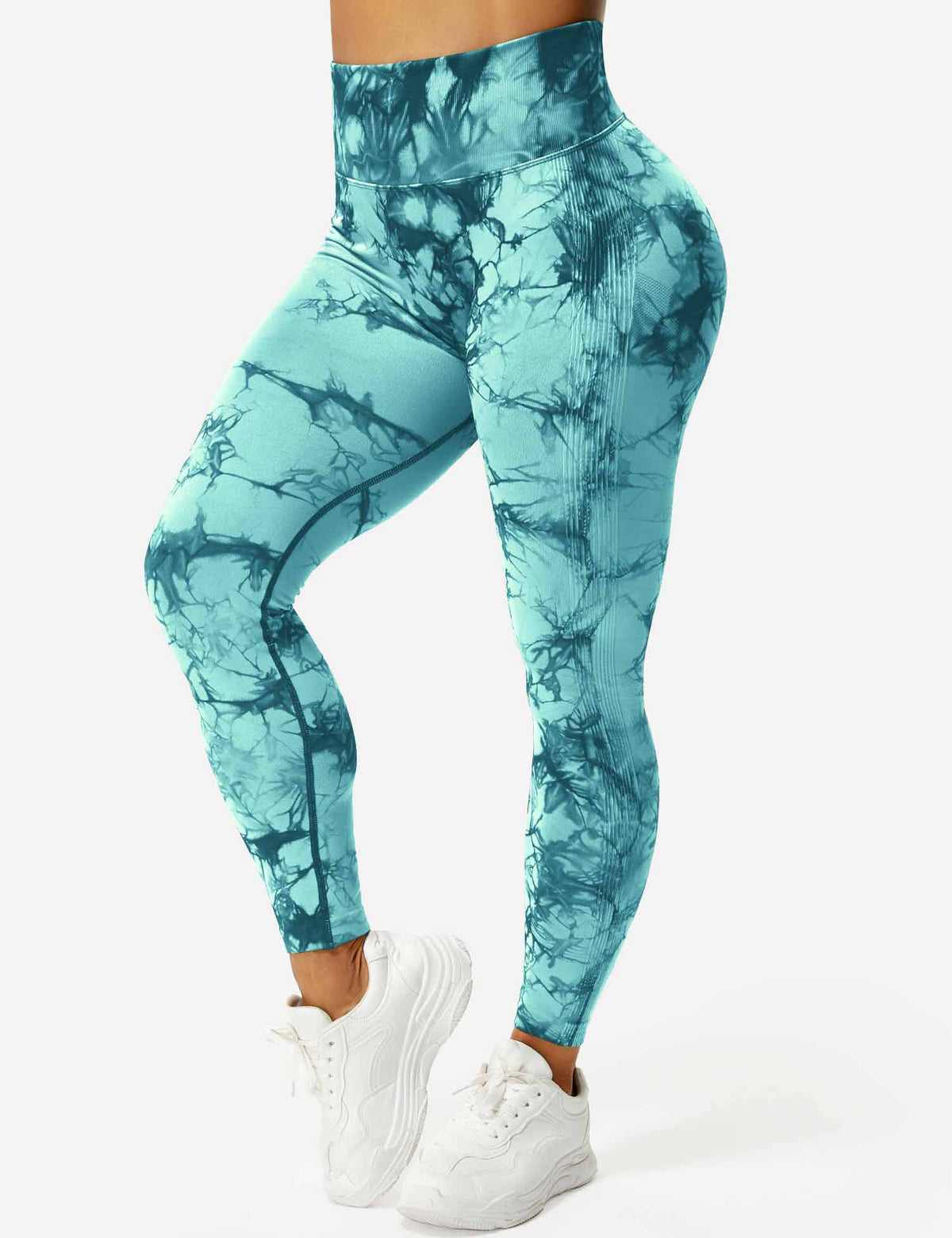 Women's High-Waist Scrunch Tie-Dye Gym Leggings